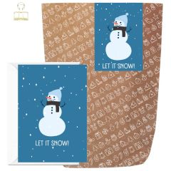 Geschenktüte + Grußkarte LET IT SNOW!