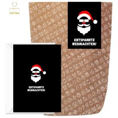 Geschenktüte + Grußkarte ENTSPANNTE WEIHNACHTEN!