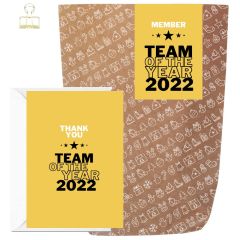 Geschenktüte + Grußkarte TEAM OF THE YEAR 2022