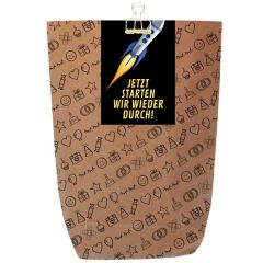 Geschenktüte JETZT STARTEN WIR WIEDER DURCH! - zum Befüllen