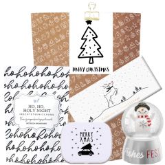 Geschenktüte Weihnachten „Happy Christmas“ (Set 4) - Besonderes Weihnachtsgeschenk