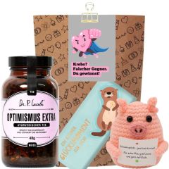 Geschenktüte Gute Besserung – Geschenk für Krebspatienten „Falscher Gegner. Du gewinnst!“ (Set 2)