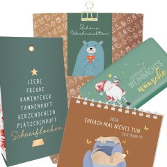 Geschenktüte „Schöne Weihnachten“ – Kleine Aufmerksamkeit (Bär – Set 4)