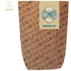 Geschenktüte SURVIVAL KIT ZUM 70. GEBURTSTAG - zum Befüllen