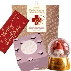Geschenktüte Weihnachten – Weihnachtsgeschenk für Ärztin „heilende Hände“ (Set 2)
