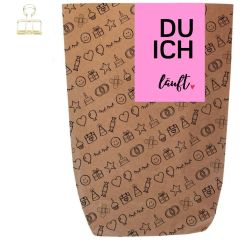 Geschenktüte DU ICH LÄUFT - rosa - zum Befüllen
