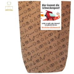 Geschenktüte SCHNECKENPOST NACHTRÄGLICHE GLÜCKWÜNSCHE - zum Befüllen