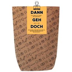 Geschenktüte Abschiedsgeschenk „Dann geh doch“ – zum Befüllen