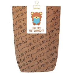 Geschenktüte FÜHL DICH FEST GEDRÜCKT! - zum Befüllen