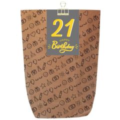 Geschenktüte 21 HAPPY BIRTHDAY! - zum Befüllen