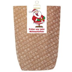 Lustige Geschenkverpackung für Weihnachtsgeschenke – „Früher war mehr Weihnachtsfeier“