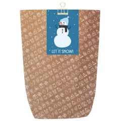 Schöne Geschenkverpackung für Weihnachtsgeschenke „Let it snow“