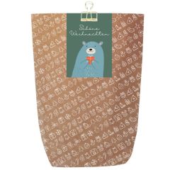 Geschenkverpackung für Weihnachtsgeschenke „Schöne Weihnachten“ (Motiv Bär)