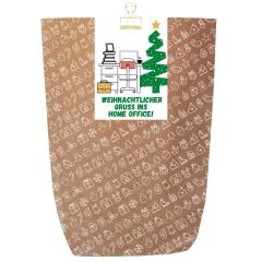 Geschenkverpackung für Weihnachtsgeschenke „Weihnachtlicher Gruß ins Home Office“