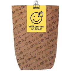Geschenktüte Onboarding – Welcome Kit „Willkommen an Bord!“ – zum Befüllen