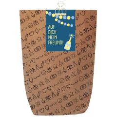 Geschenktüte AUF DICH MEIN FREUND! - zum Befüllen