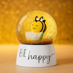 Glitzerkugel Be Happy