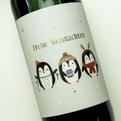 Glühwein „Frohe Weinachten“ (Pinguine)