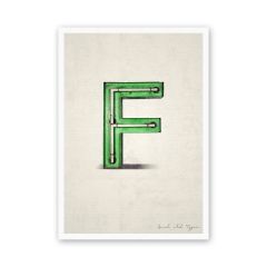 Postkarte Buchstabe F