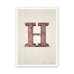 Postkarte Buchstabe H