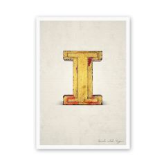 Postkarte Buchstabe I