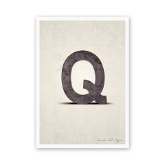 Postkarte Buchstabe Q