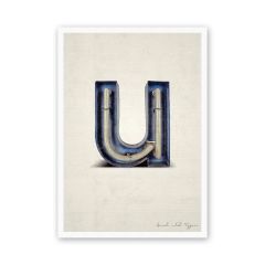 Postkarte Buchstabe U