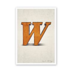 Postkarte Buchstabe W