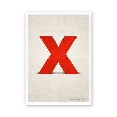 Postkarte Buchstabe X