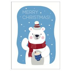 Personalisierbare Weihnachtskarte MERRY CHRISTMAS - BEAR