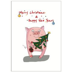 Personalisierbare Weihnachtskarte MERRY CHRISTMAS & HNY