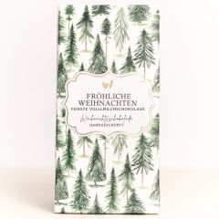 Handgeschöpfte Vollmilchschokolade 100g „Fröhliche Weihnachten“ – Bake Affair