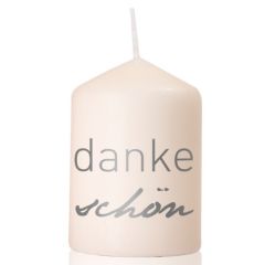 Kerze DANKE SCHÖN - grau