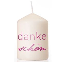 Kerze DANKE SCHÖN - pink