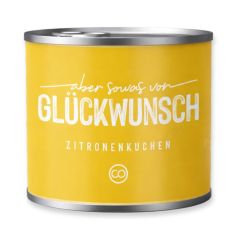 Zitronenkuchen in der Dose „Aber sowas von Glückwunsch“