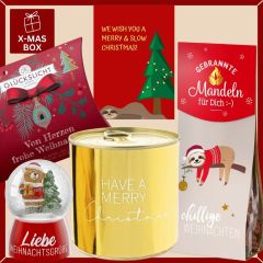 Geschenkbox „Slow Christmas“ – Lustiges Weihnachtsgeschenk in der Box (Set 1)
