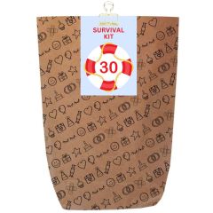 Geschenktüte SURVIVAL KIT ZUM 30. GEBURTSTAG - zum Befüllen