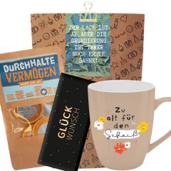 Geschenktüte Geburtstag – Lustiges Geburtstagsgeschenk „Der Lack ist ab“ (Set 13)