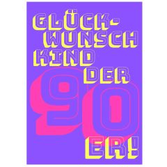 Minicard GLÜCKWUNSCH KIND DER 90er