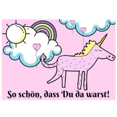 Mitgebseltüte SO SCHÖN, DASS DU DA WARST - EINHORN - zum Befüllen