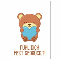 Geschenktüte FÜHL DICH FEST GEDRÜCKT! - zum Befüllen