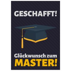Minicard GLÜCKWUNSCH ZUM MASTER!