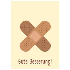Minicard GUTE BESSERUNG - Motiv Pflaster