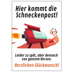 Geschenktüte SCHNECKENPOST NACHTRÄGLICHE GLÜCKWÜNSCHE - zum Befüllen