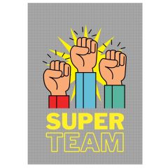Geschenktüte für Mitarbeitergeschenke „Super Team“ - zum Befüllen
