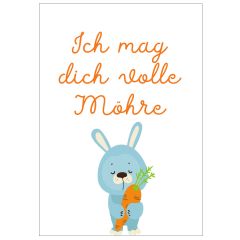 Minicard ICH MAG DICH VOLLE MÖHRE