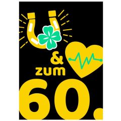Geschenktüte zum 60. Geburtstag „Glück & Gesundheit“ – zum Befüllen