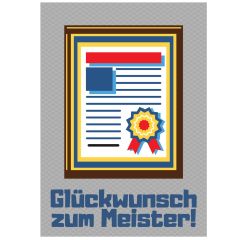 Minicard GLÜCKWUNSCH ZUM MEISTER! - Urkunde