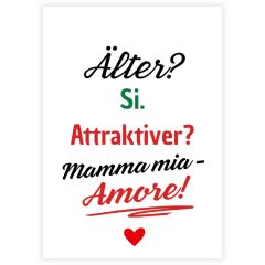 Geschenktüte – Geschenkverpackung zum Geburtstag „Mamma mia - Amore!“