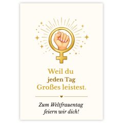 Geschenktüte Geschenkverpackung „Zum Weltfrauentag feiern wir dich.“